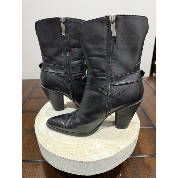 Harley-Davidson Shoes - Harley Davidson Womens Black Leather Biker Motorcycle Harness Boots 84217 US 7.5